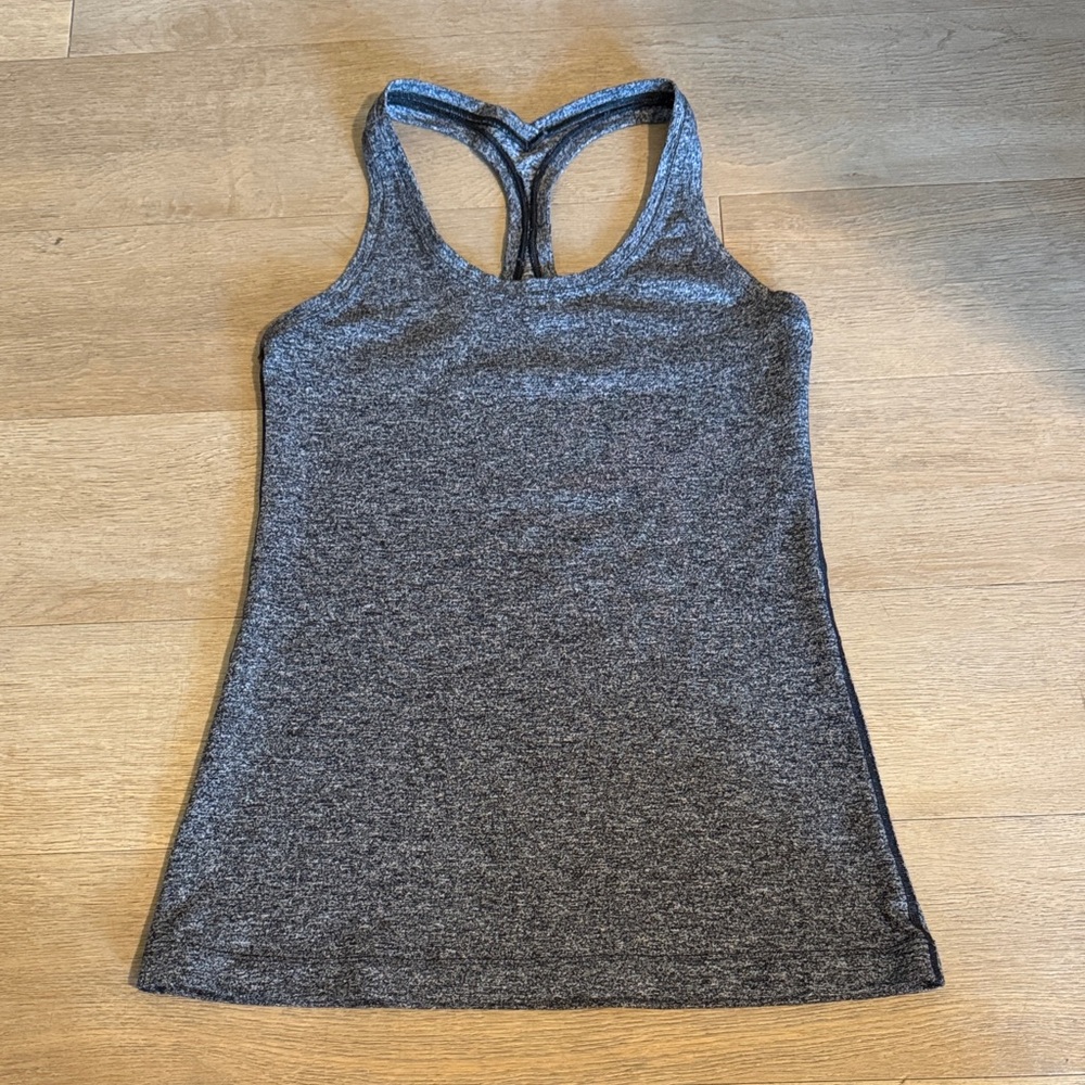 lululemon athletica Heathered Charcoal Racerback Tank